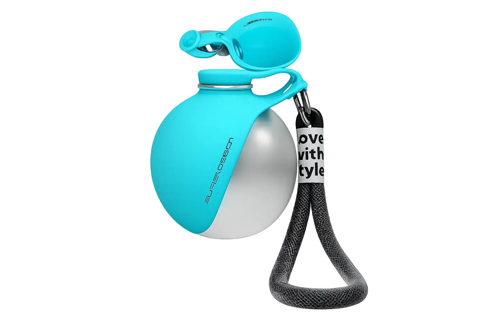 Stainless steel travel water bottle for dogs no waste press-to-pour design