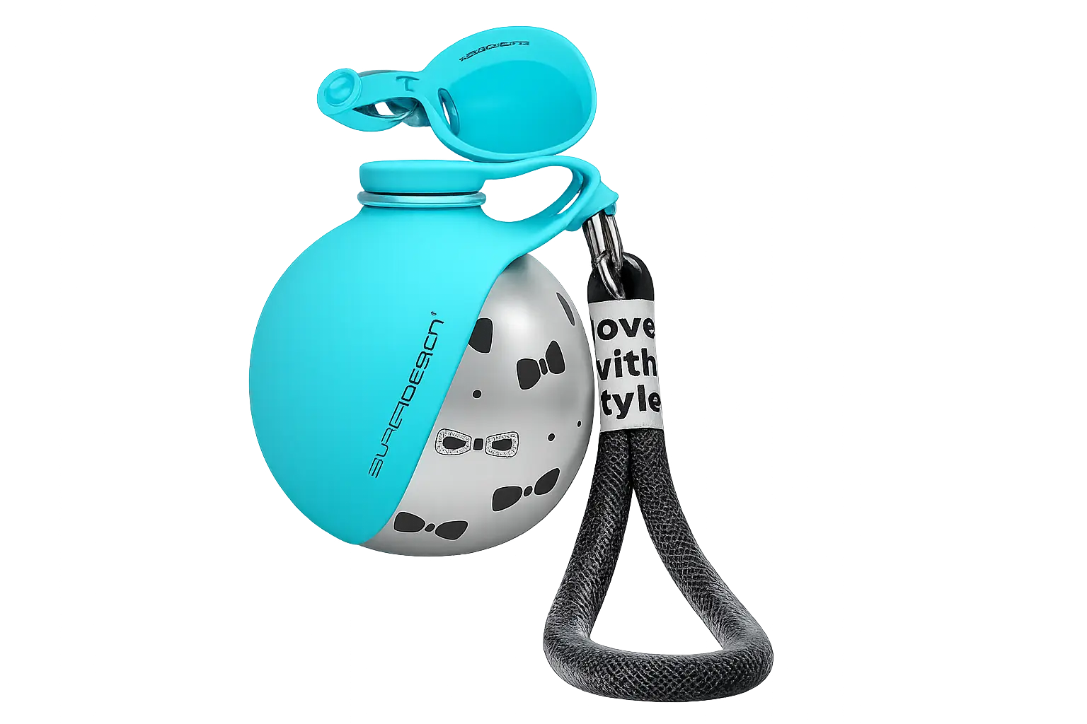 Pawvify dog travel water bottle showing press button water release mechanism