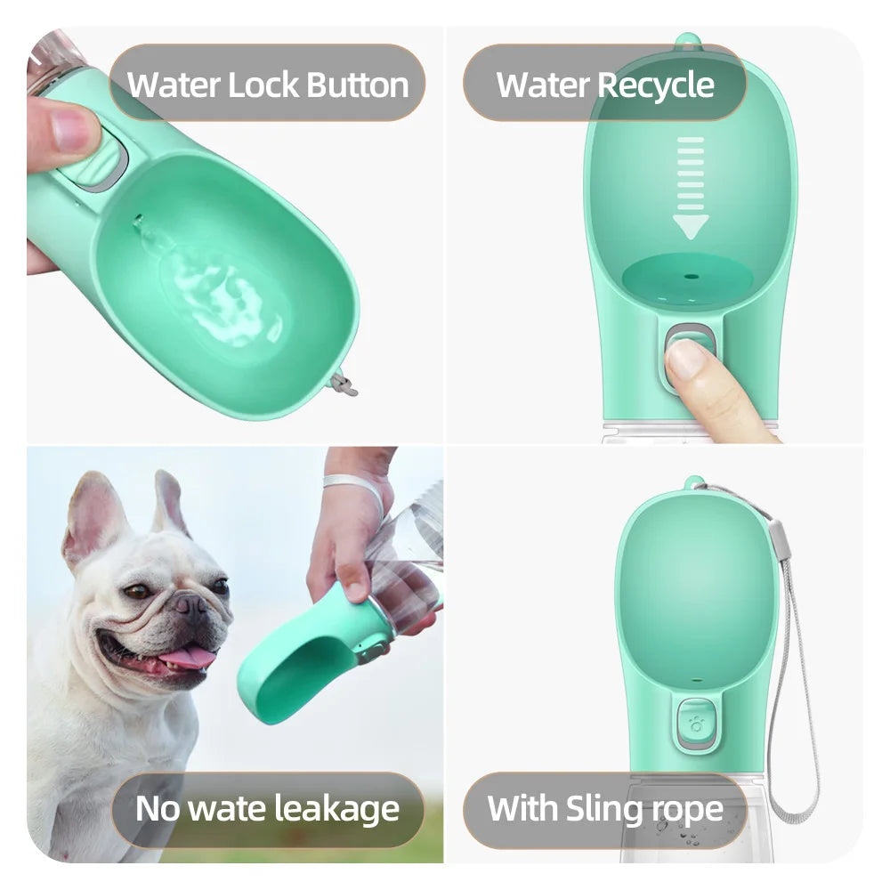 Dog Water Bottle with Drinking Bowl